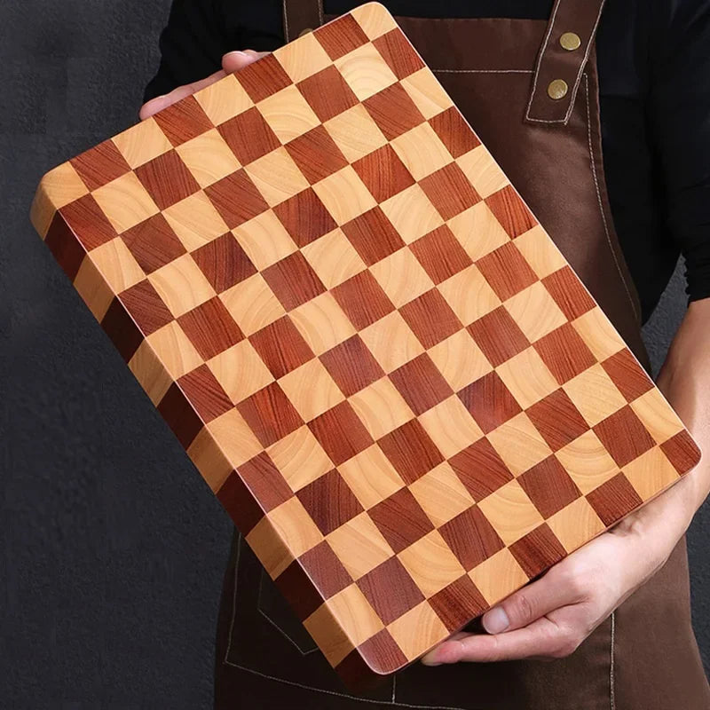 Large Premium Solid Wood Cutting Board with Non-Slip Base – Durable, Eco-Friendly, and Resistant to Chipping; Ideal for Kitchen Use Jiexing Series
