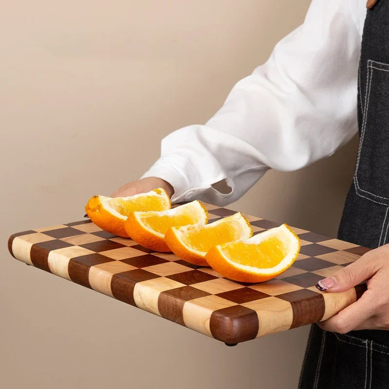 Large Premium Solid Wood Cutting Board with Non-Slip Base – Durable, Eco-Friendly, and Resistant to Chipping; Ideal for Kitchen Use Jiexing Series