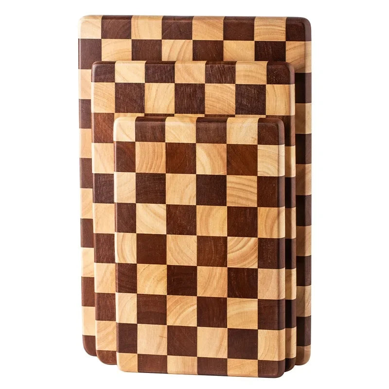 Large Premium Solid Wood Cutting Board with Non-Slip Base – Durable, Eco-Friendly, and Resistant to Chipping; Ideal for Kitchen Use Jiexing Series