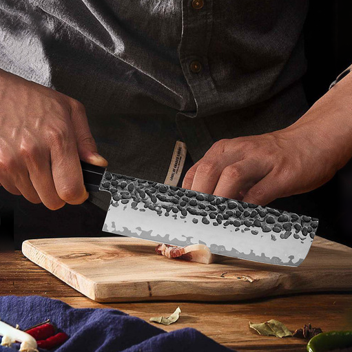 ARTIDGE Japanese 4-Piece Knife Set - Premium San Mai Damascus Steel Kitchen Set Chef, Santoku, Nakiri, Utility Knives with Ebony Handles-JIA SERIES