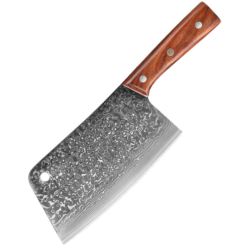 ARTIDGE 7.5" Damascus Steel Bone Knife, 67-Layer Forged Blade with Pearwood Handle, Heavy Duty Butcher Knife for Meat, Bones & Frozen Food - Ci Series