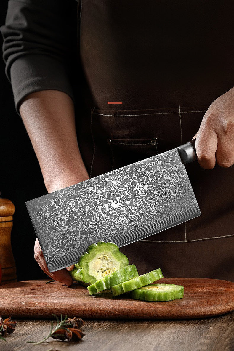 ARTIDGE Professional Damascus Steel Cleaver Knife – 8" Vegetable and Meat Knife, 67-Layer Forged Blade, 60±2 HRC, Ergonomic Rosewood Handle – Ultra-Sharp, Handcrafted Kitchen Chopper - Ci Series