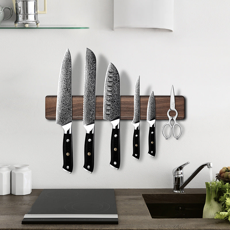ARTIDGE Powerful Magnetic Knife Strip Holder 100% Walnut Wood, 16/18 Inch Eco-friendly Magnetic Knives Strip for Wall, Utensils, and Tools, Easy No-Drill Installation Includes Adhesive & Screws