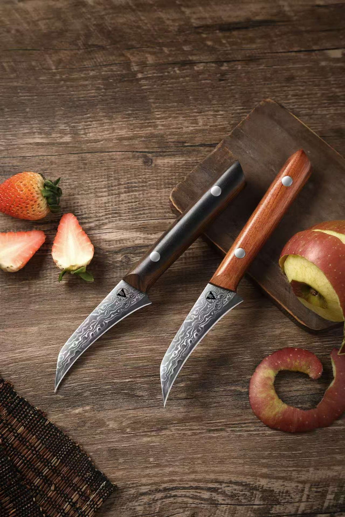 ARTIDGE 3.5" Paring Knife Damascus Steel Peel Chef Knife - 67-Layer Forged Fruit/Vegetable Knife with Natural Solid Wood Handle, 15° Double-Edged Blade, Ultra-Sharp & Corrosion Resistant-Sheng Series