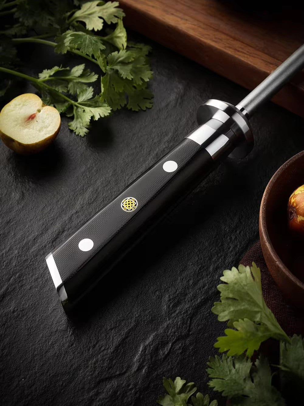 ARTIDGE 10-Inch Diamond Sharpening Rod – 600 Grit Honing Steel with G10 Handle – Professional Knife Sharpener Tool for Kitchen Knives - Dang Series