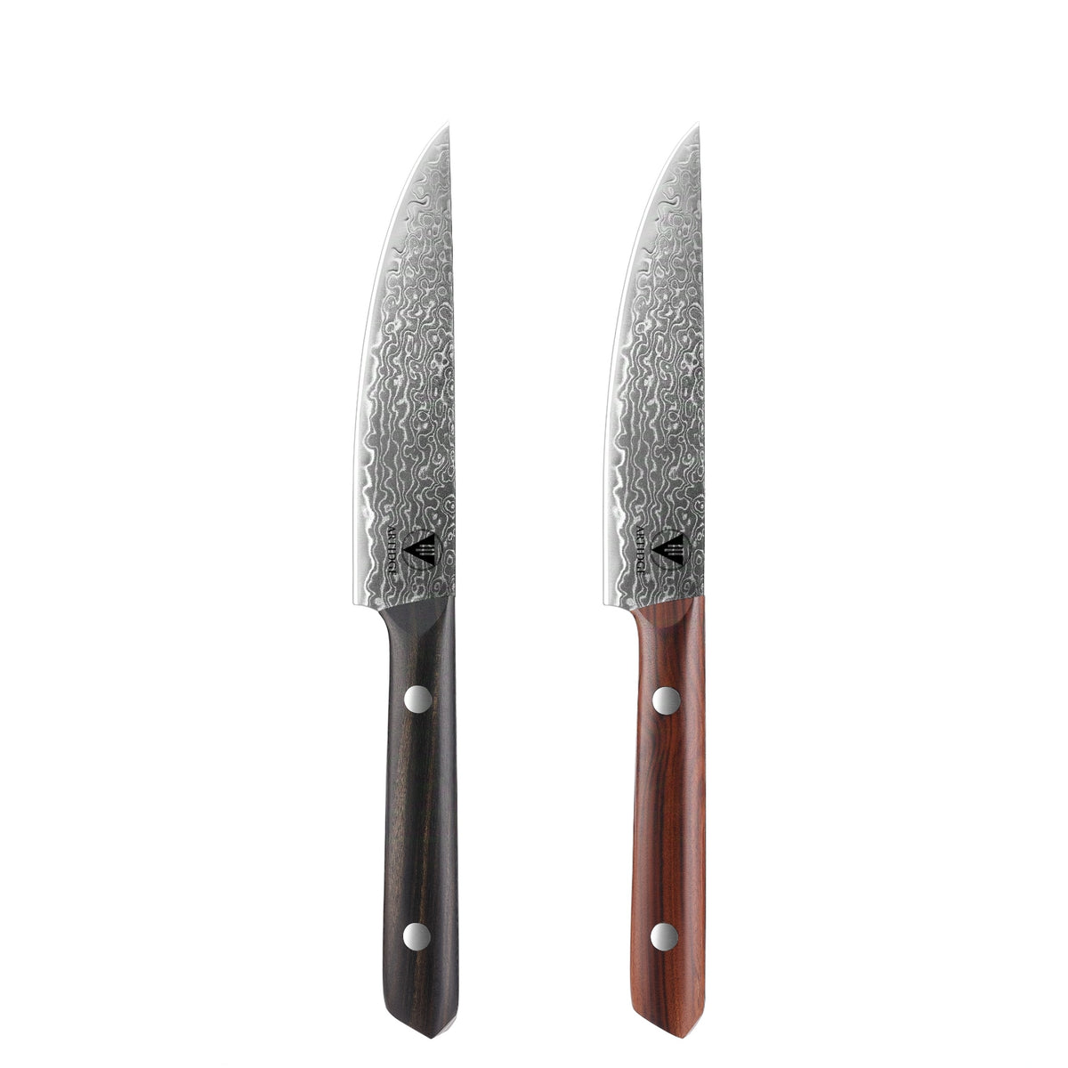 ARTIDGE 4.7" Utility Knife Damascus Steel Multi-Purpose Chef Knife - 67-Layer Forged Kitchen Knife with Natural Solid Wood Handle, 15° Double-Edged Blade, Ultra-Sharp & Durable-Sheng Series