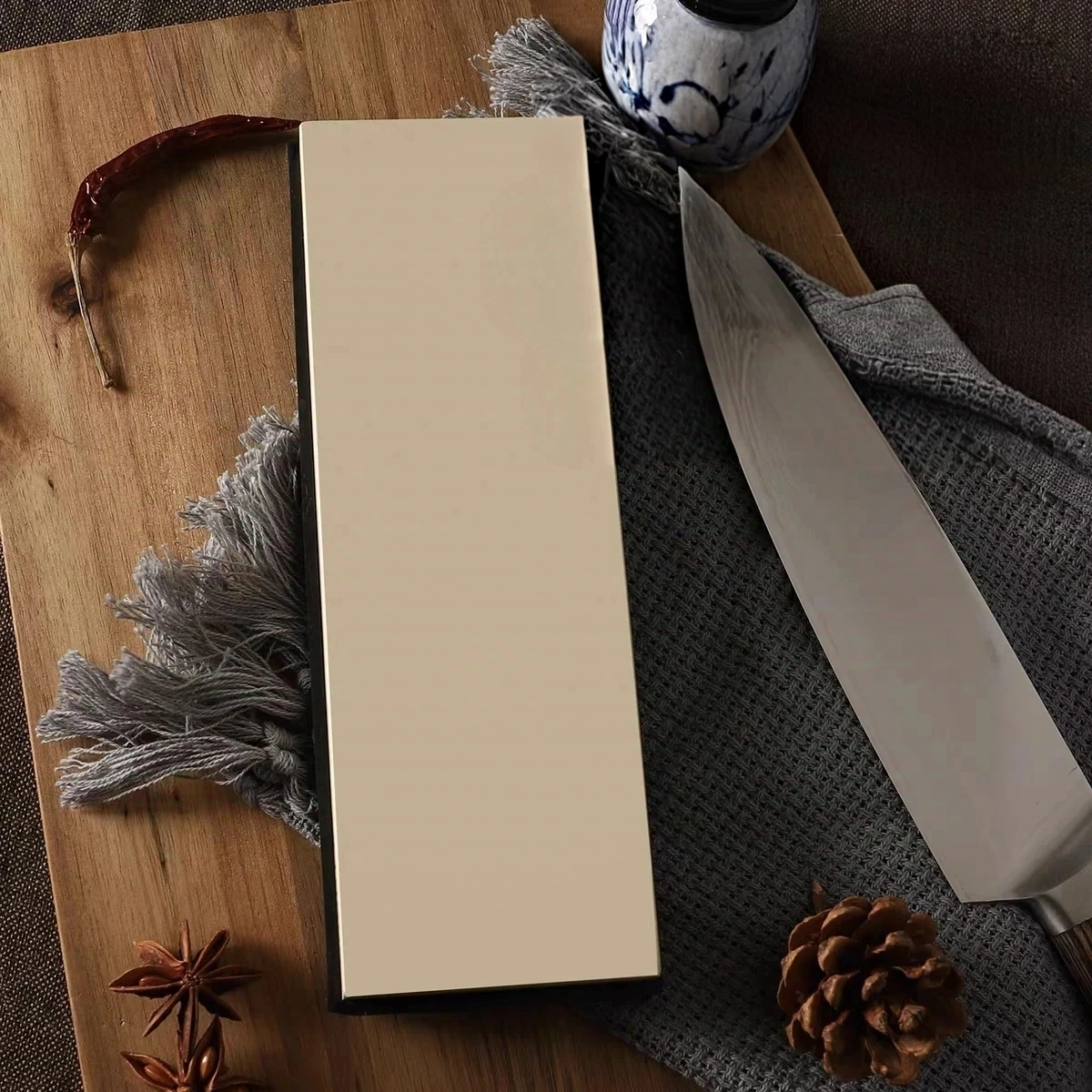 Large Size Professional Knife Sharpener White Corundum Whetstone Sharpening Stones Grinding Water Stone Kitchen Tool 10000 Grit
