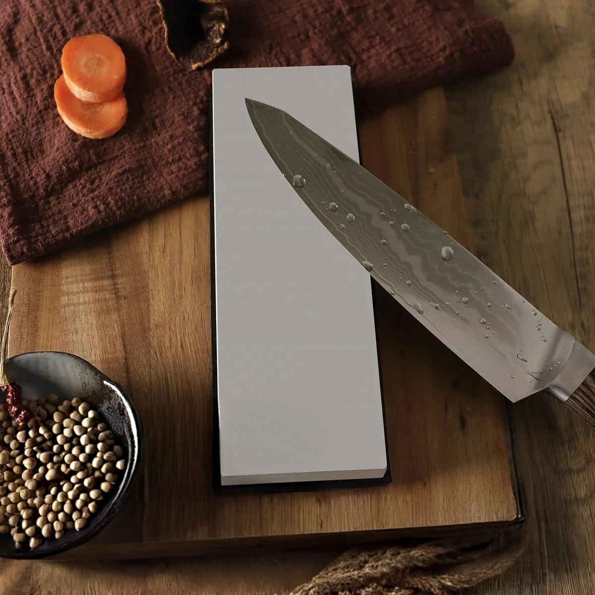 Large Size Professional Knife Sharpener White Corundum Whetstone Sharpening Stones Grinding Water Stone Kitchen Tool 2000 Grit