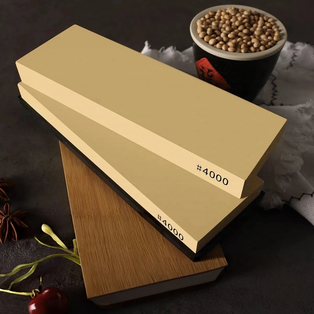 Large Size Professional Knife Sharpener White Corundum Whetstone Sharpening Stones Grinding Water Stone Kitchen Tool 4000 Grit