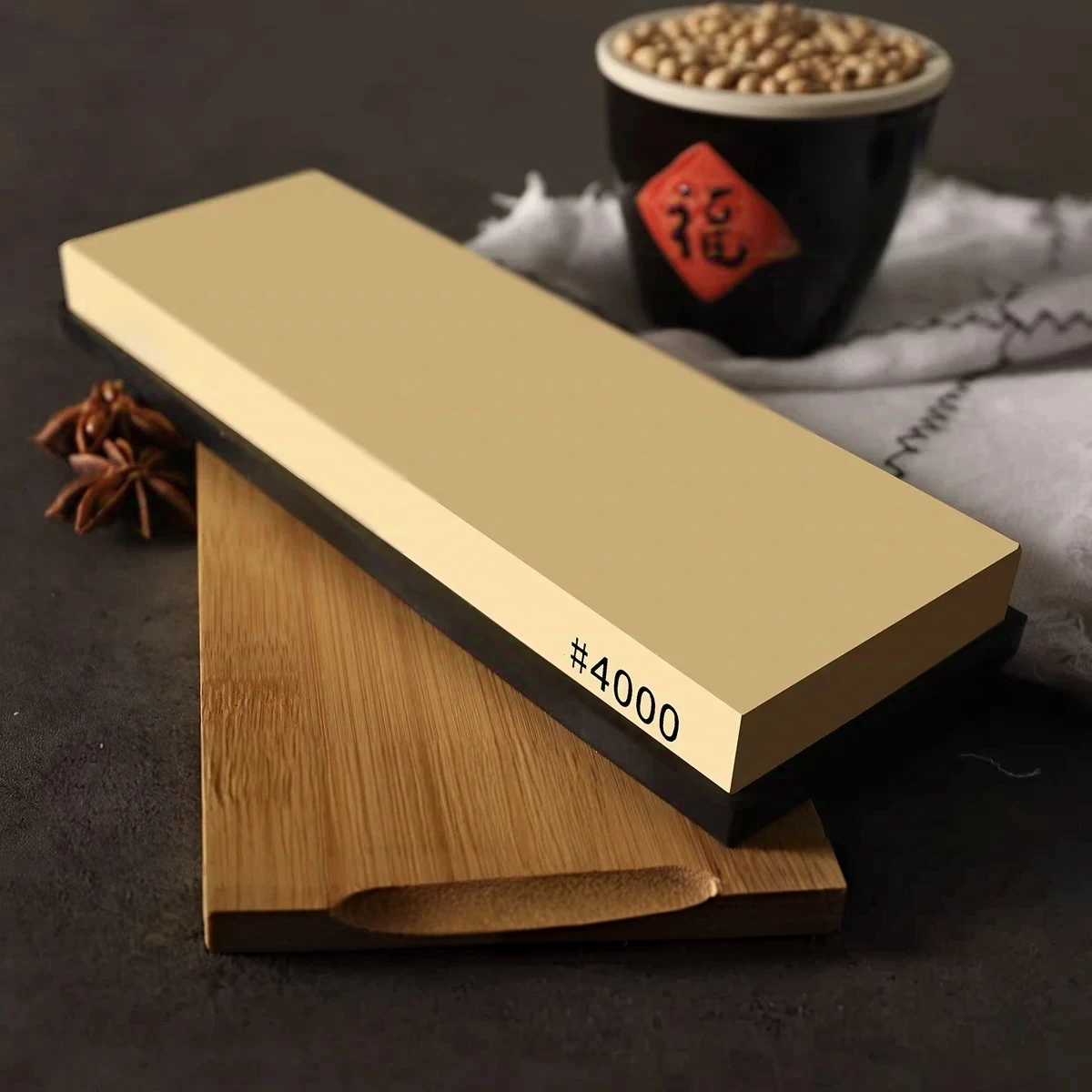 Large Size Professional Knife Sharpener White Corundum Whetstone Sharpening Stones Grinding Water Stone Kitchen Tool 4000 Grit