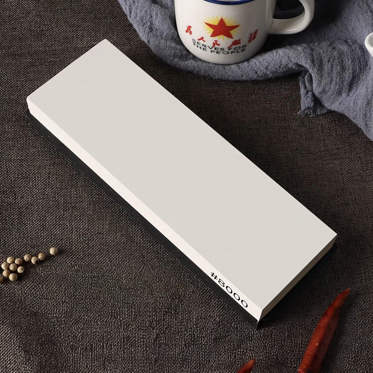 Large Size Professional Knife Sharpener White Corundum Whetstone Sharpening Stones Grinding Water Stone Kitchen Tool 8000 Grit